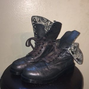 Dr Marten Gray/Floral Boots size 8